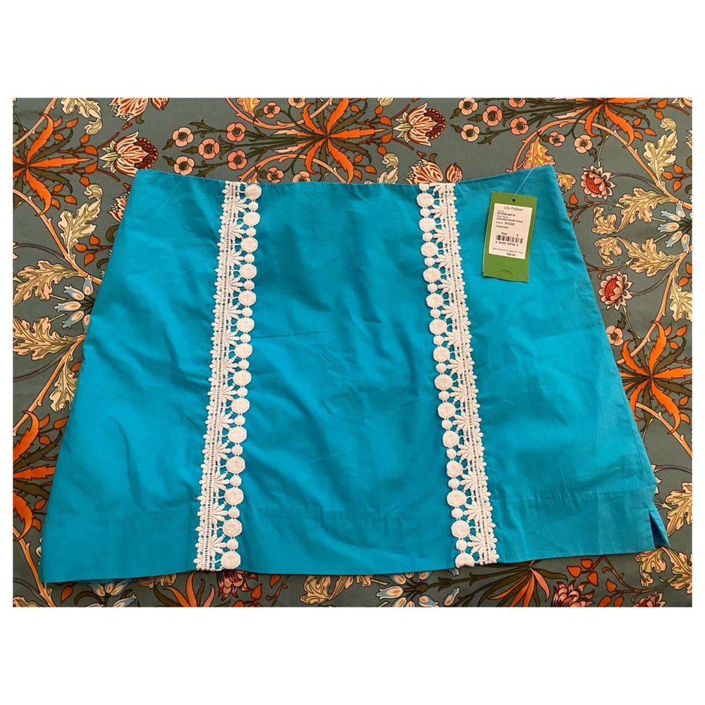 NWT Lilly Pulitzer Adelaide Skort Solid Turquoise Size 8
